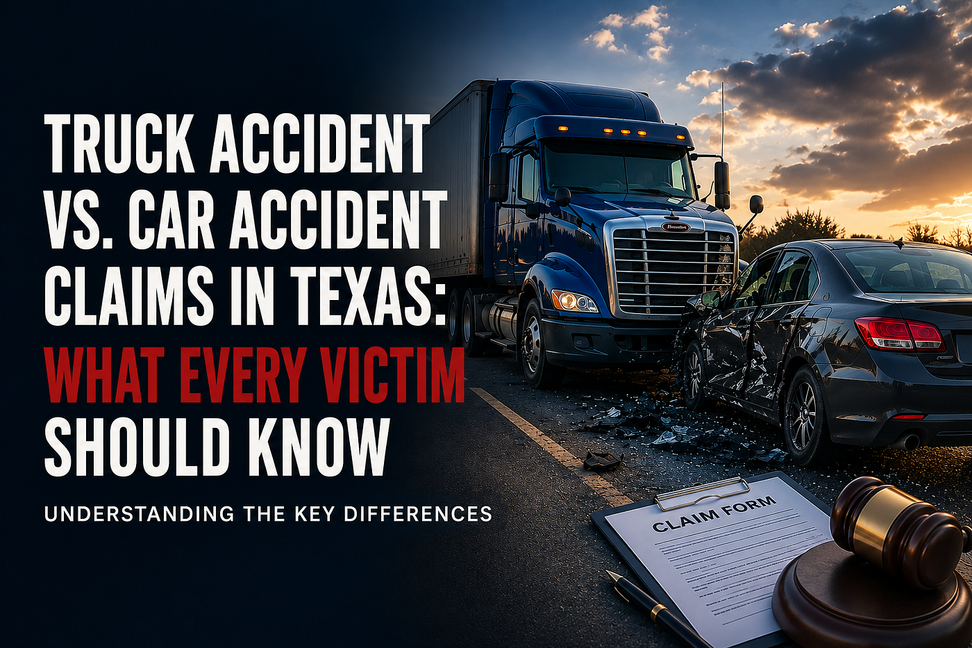 Truck Accident vs. Car Accident Claims in Texas: What Every Victim Should Know