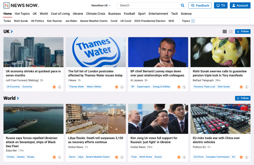 NewsNow: The Independent News Discovery Platform