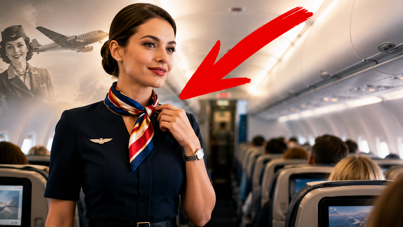 Why Do Flight Attendants Wear Scarves?