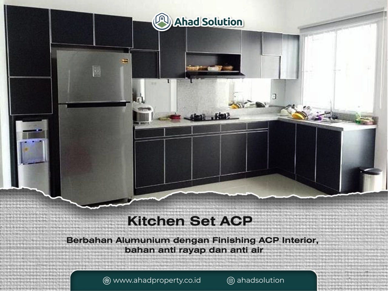 MURAH BERKUALITAS, ORDER / WA 0823 3991 4922. kitchen set alumunium hitam  jember - kitchen set jember - Medium