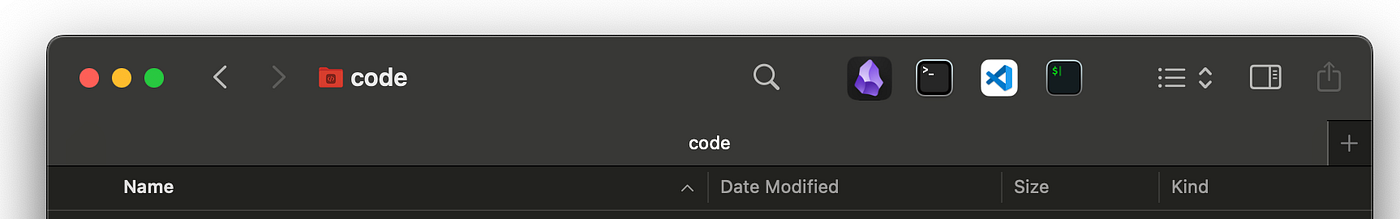 Finder Shortcuts: Open Terminal, VSCode, or iTerm Instantly