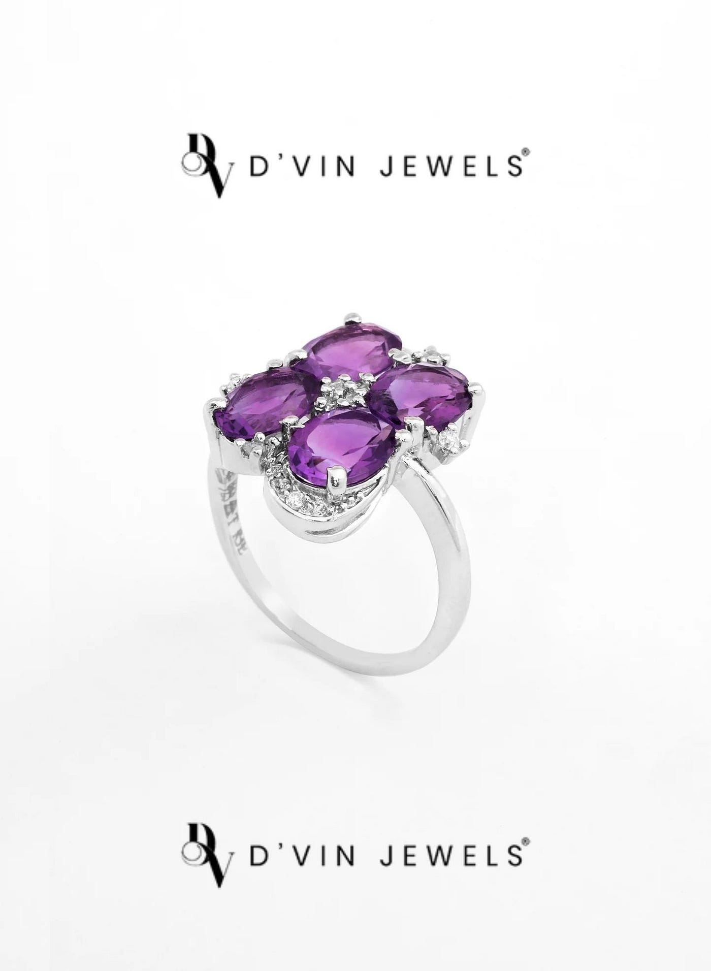 Amethyst Zirconia Ring