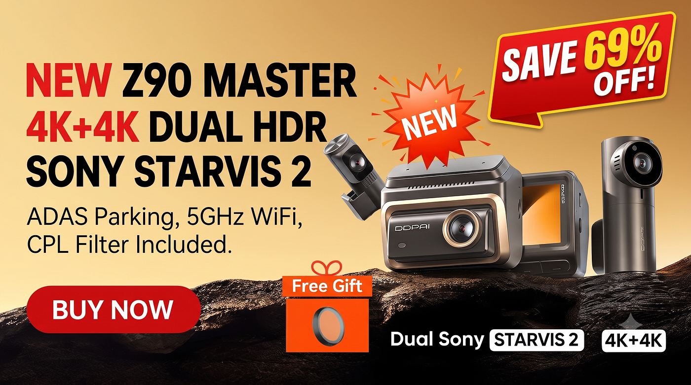 The Dashcam That Sees Everything: My Hands-On Review of the DDPAI Z90 Master