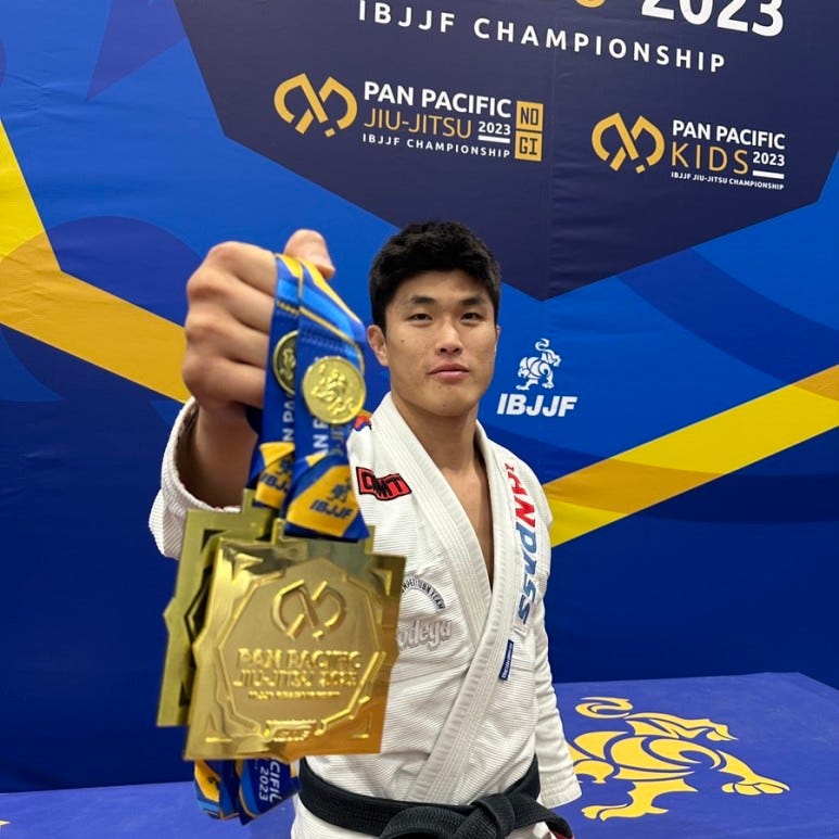 Yong Joon Park is the Brown Belt Asian Jiu-Jitsu IBJJF Championship 2023  Double Gold 🥇🥇