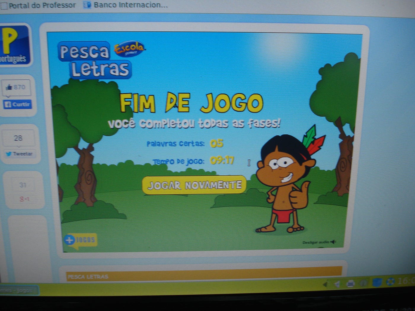 Pesca letras: jogo educativo