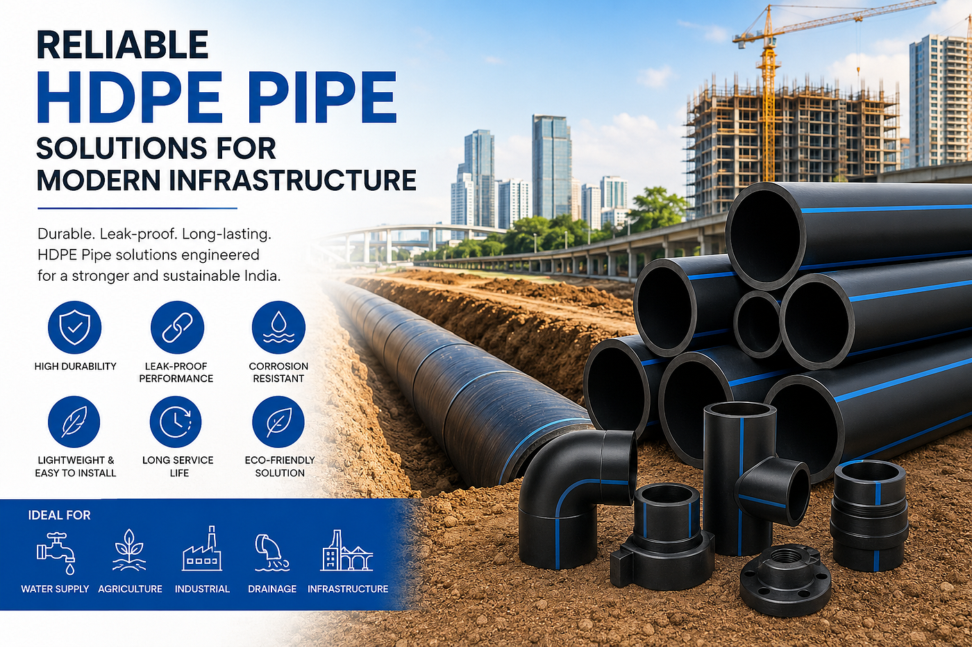 Reliable HDPE Pipe Solutions for Modern Infrastructure | Sudhakar Group — Sudhakar Group