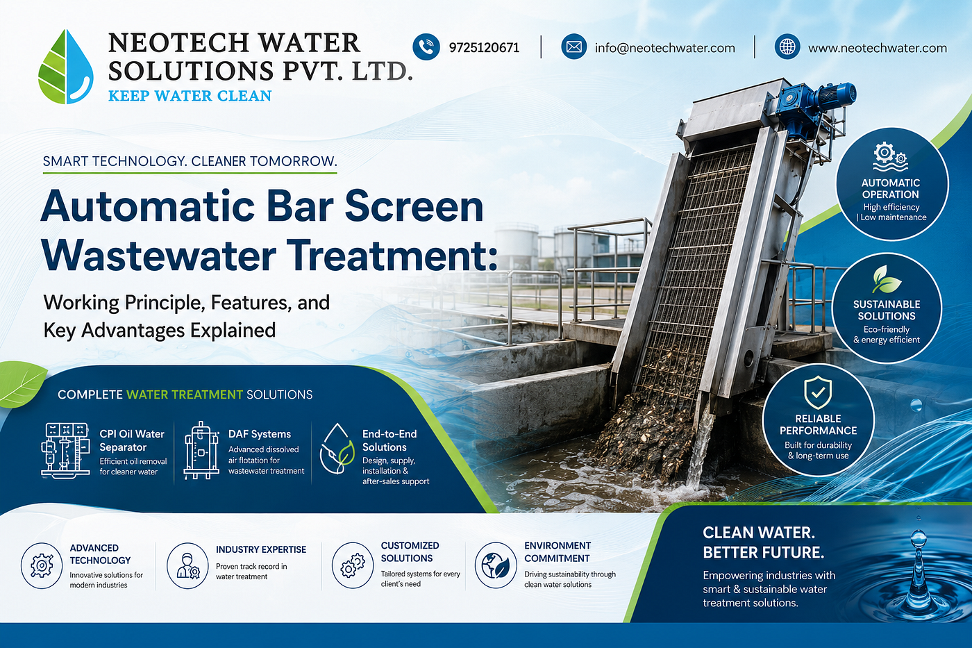 Automatic Bar Screen Wastewater Treatment: Working Principle, Features, and Key Advantages…