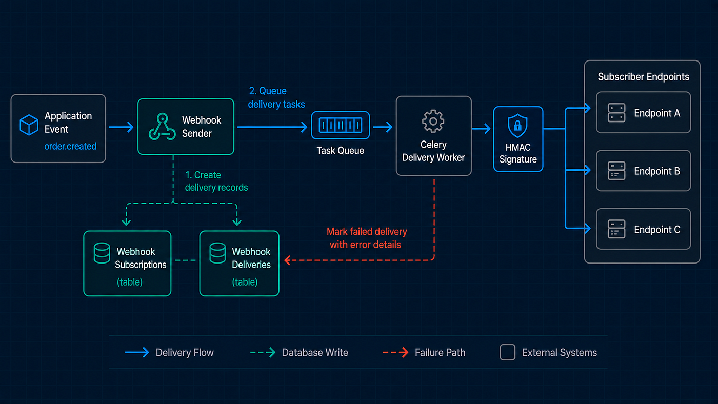 Outbound Webhook Delivery System