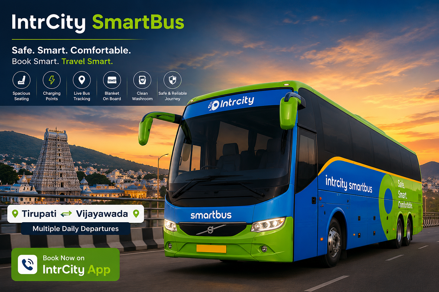 Tirupati to Vijayawada Bus: The Smartest Way to Travel Comfortably
