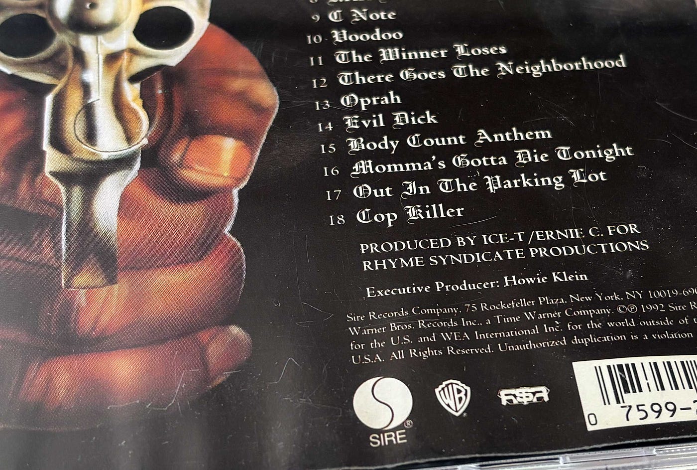 Banned music: Cop Killer. Image copyright Jesse Karjalainen.