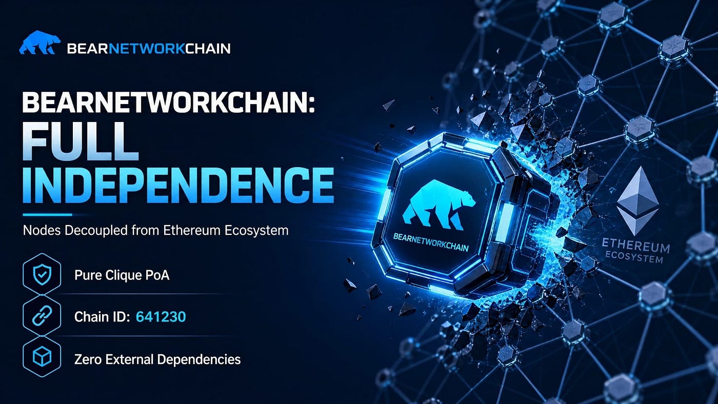 BearNetworkChain 節點核心完成全面脫鉤GETH，打造獨立區塊鏈基礎設施