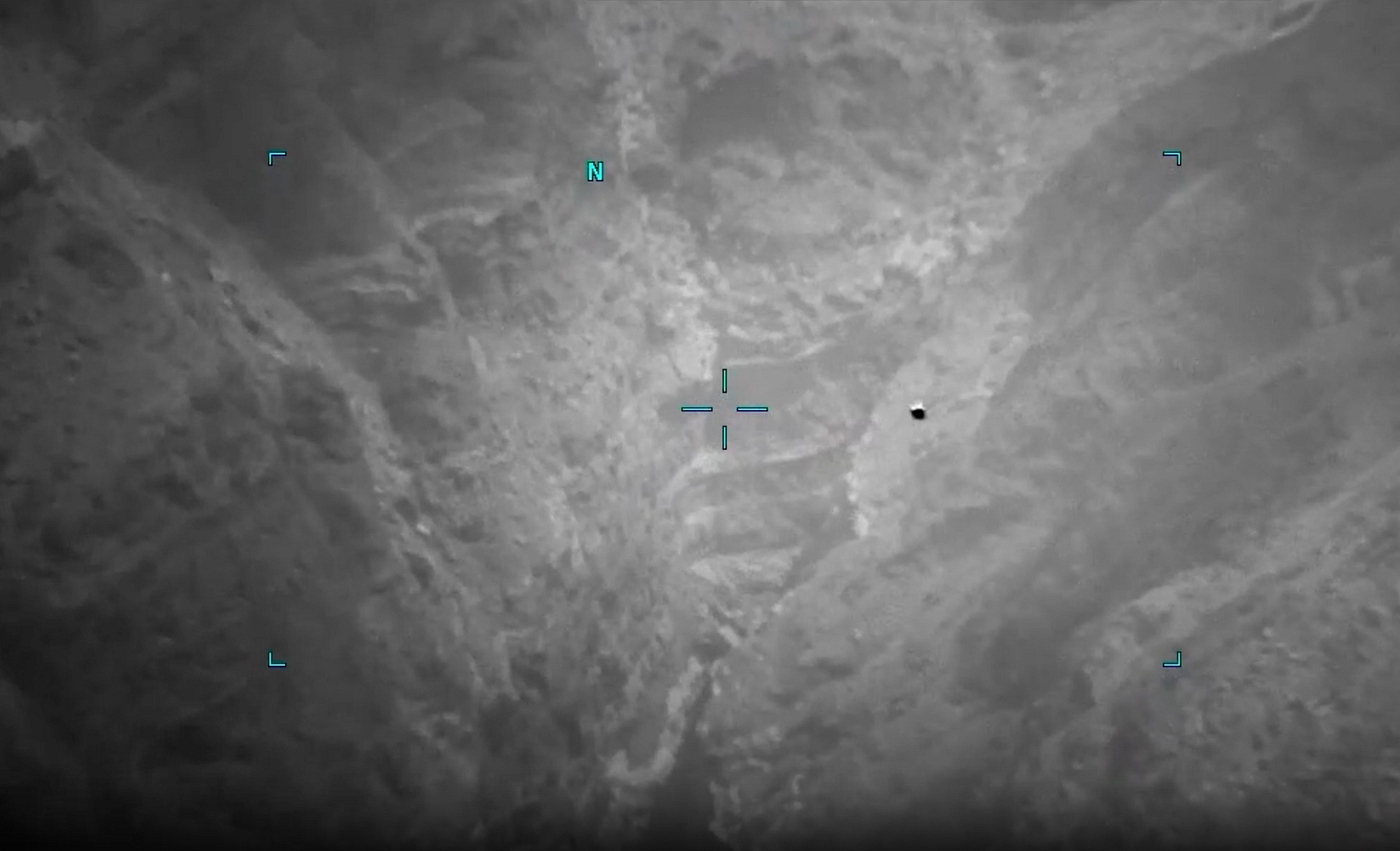 An unresolved UAP in the Middle East in a video from 2023. (Image credit: PURSUE/DOW)