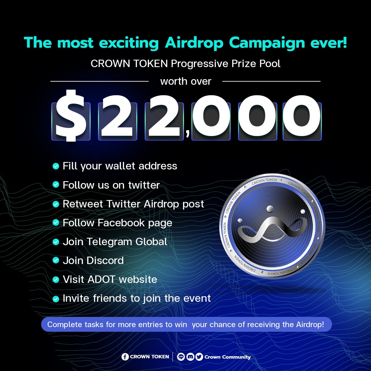 CROWN TOKEN AIRDROP. 🔥🔥🔥CROWN TOKEN MEGA SURPRISE!🔥🔥🔥… | by CROWN &  ADOT Community | $CROWN | Medium