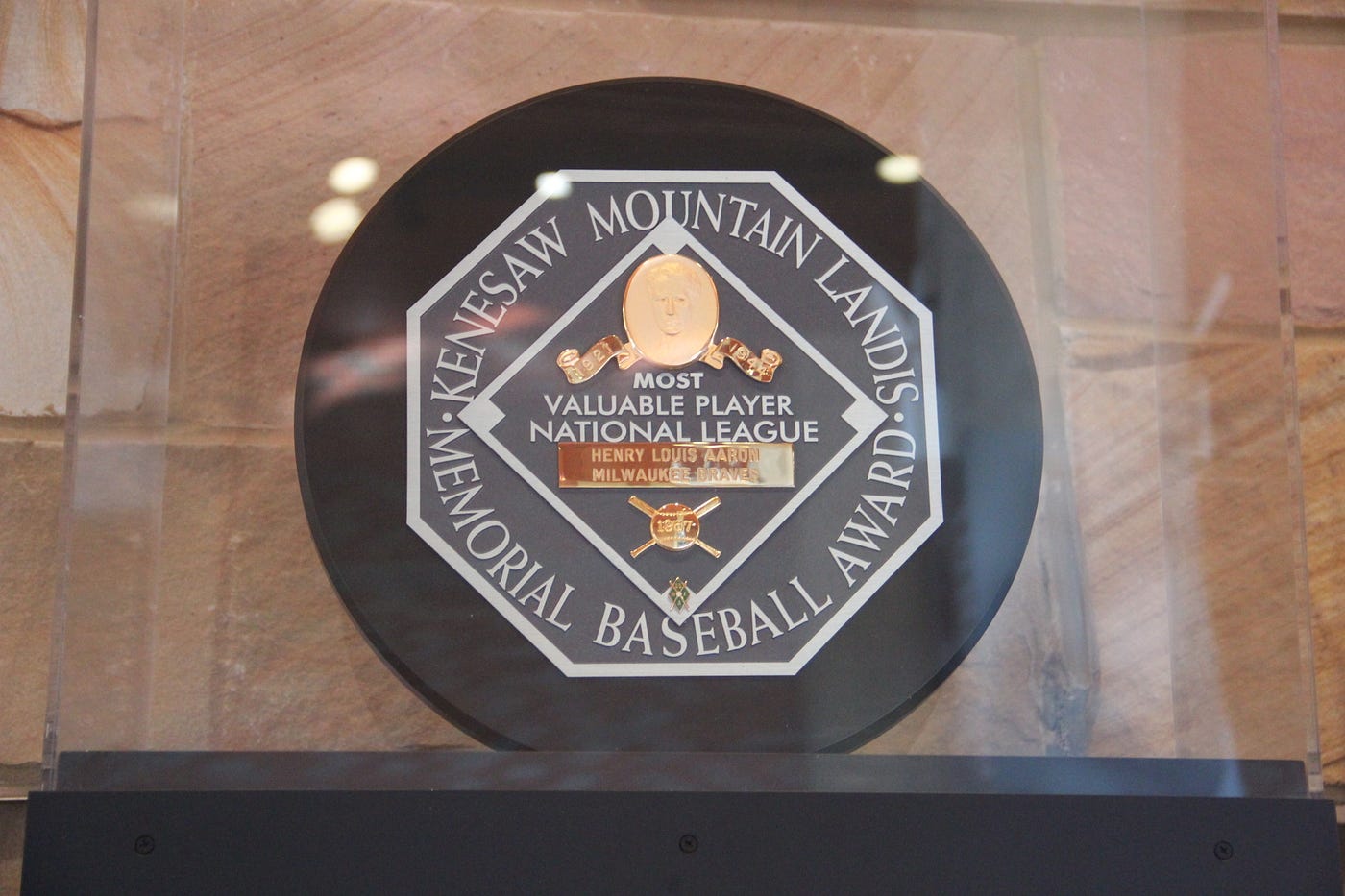 Henry Aaron’s MVP Award from 1957