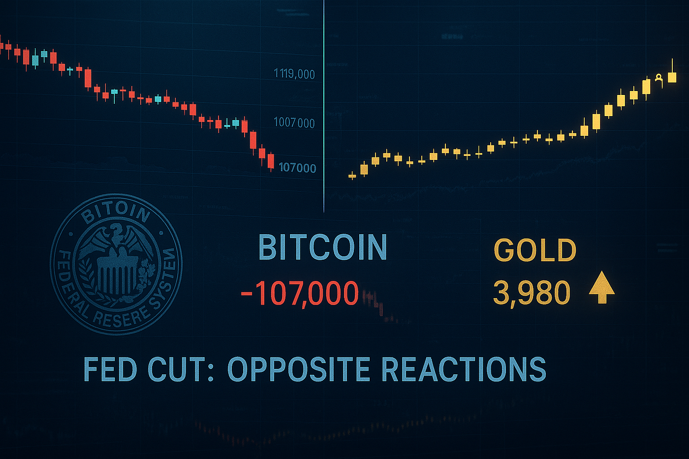 Corte do Fed, Bitcoin em Queda e Ouro em Alta: Decifrando o Paradoxo do Mercado