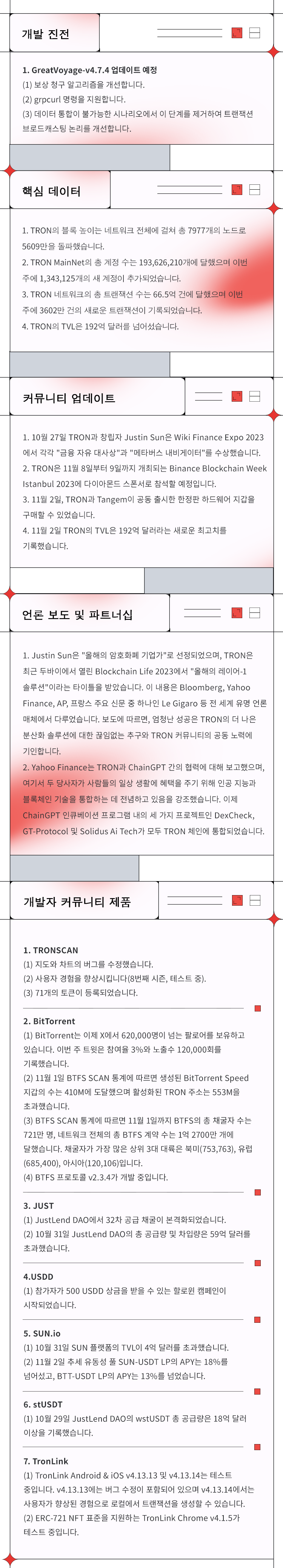 TRON 주간 보고서 10.30–11.5 한국어 버전 - TRON DAO Korea - Medium