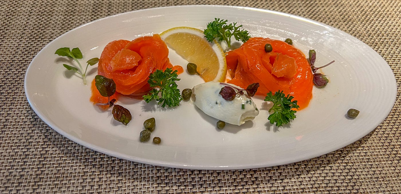 Smoked salmon with capers — image by author