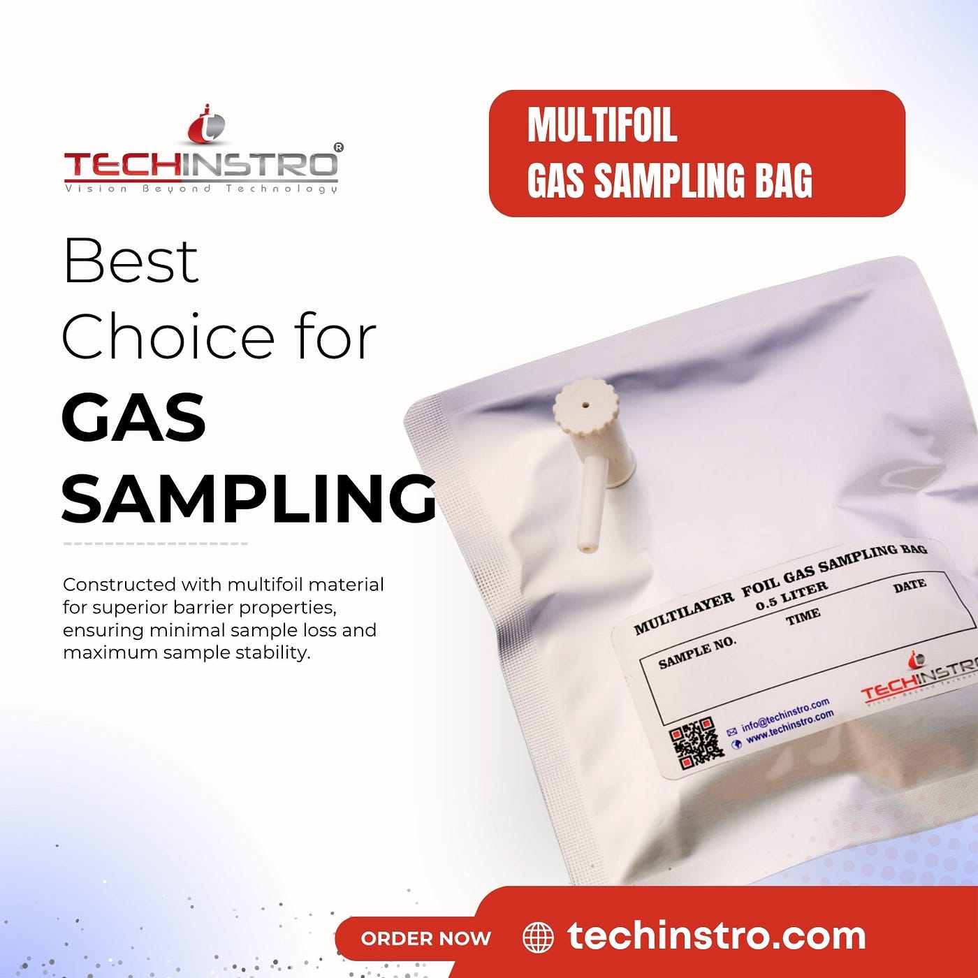 Multi-layer foil gas sampling bag