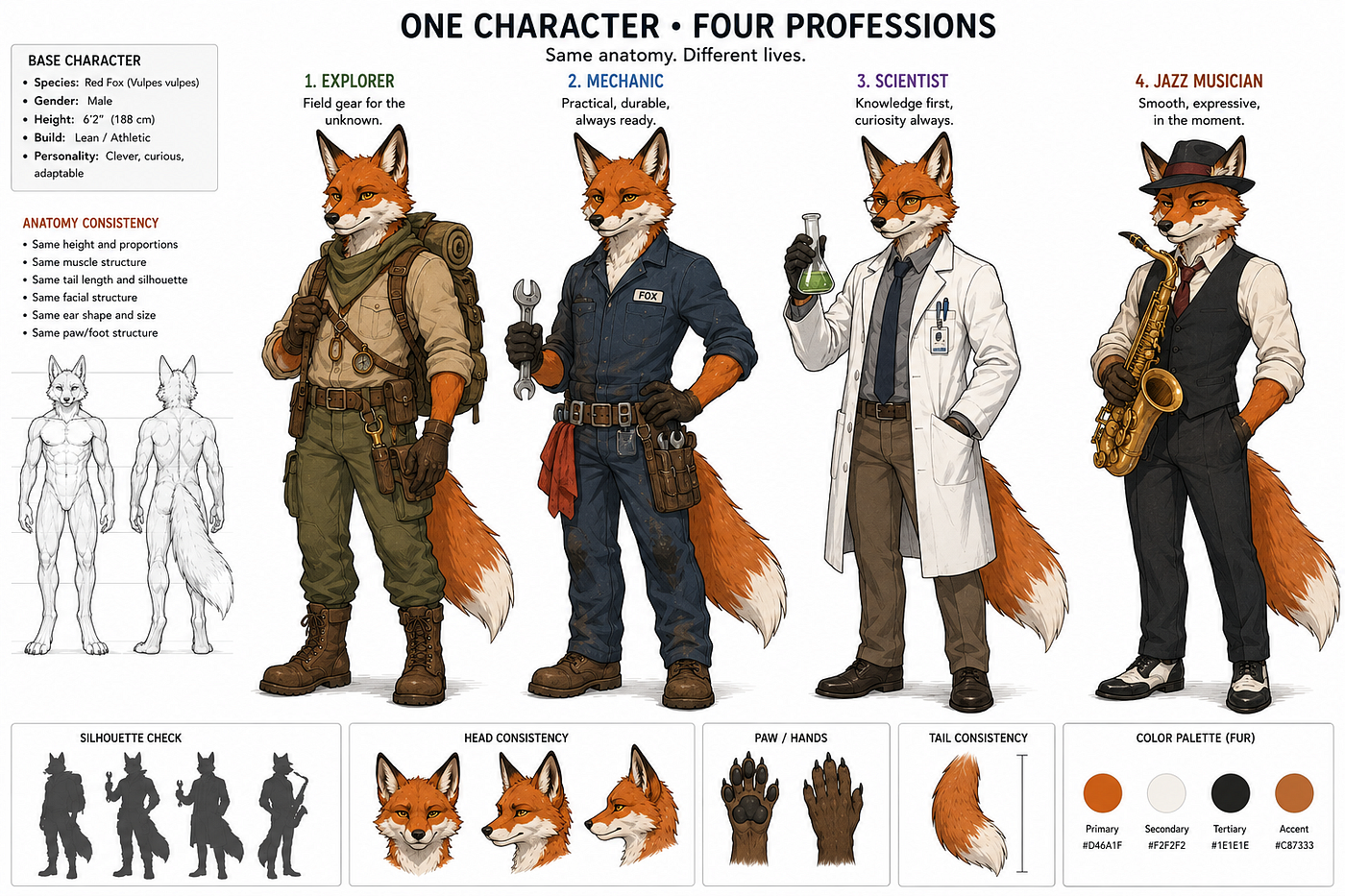 Clothing can completely change how the same character is perceived.