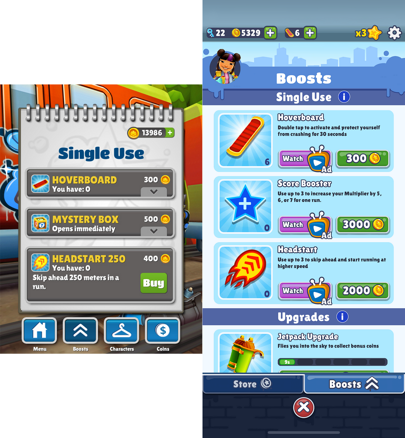 Subway Surfers Screen Flow and Features Description