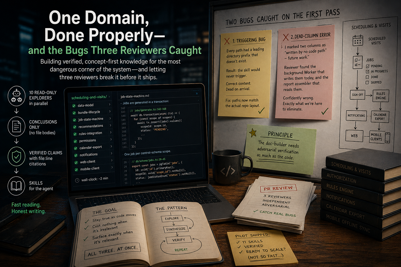 One Domain, Done Properly — and the Bugs Three Reviewers Caught