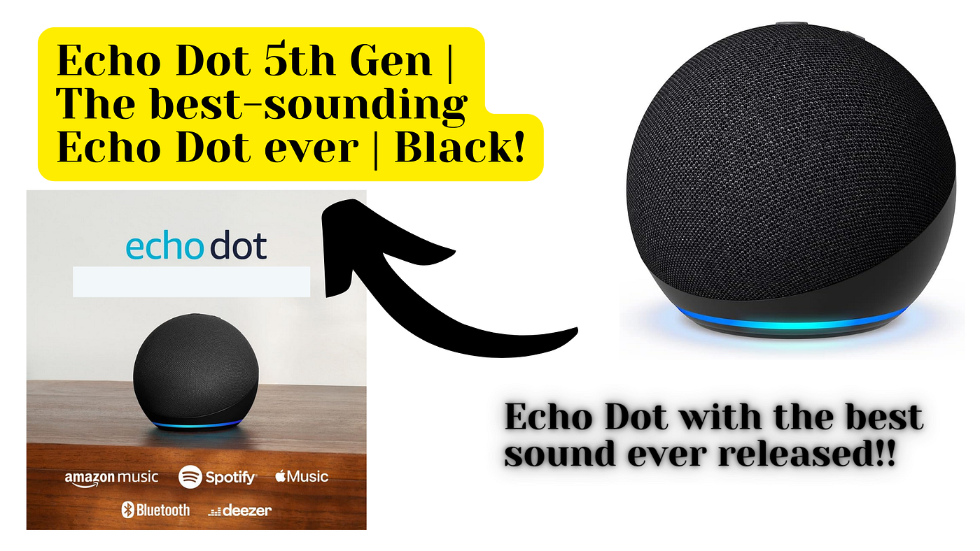 Echo Dot 5th Gen | The best-sounding Echo Dot ever | Black!