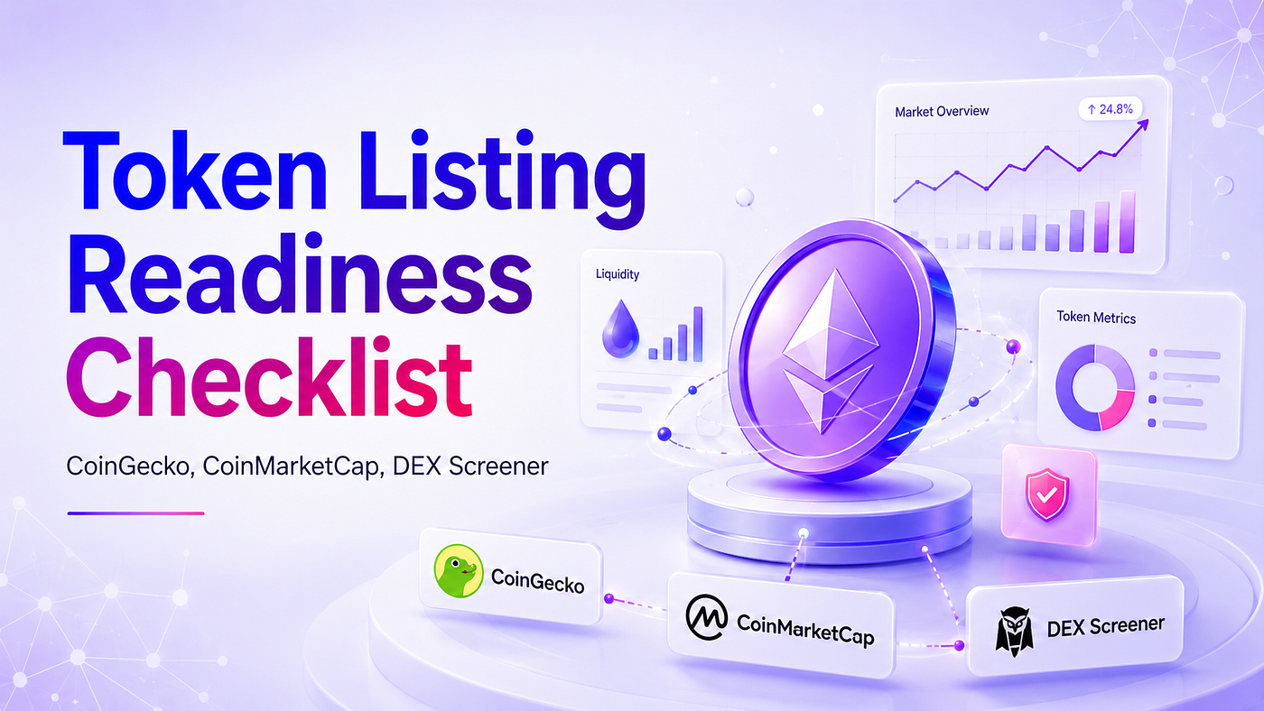 Token Listing Readiness Checklist: CoinGecko, CMC, DEX Screener, Liquidity, and Official Links