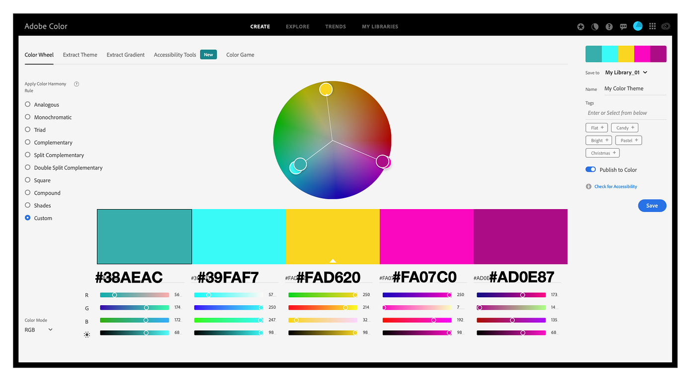 Color Wheel Triad Picker