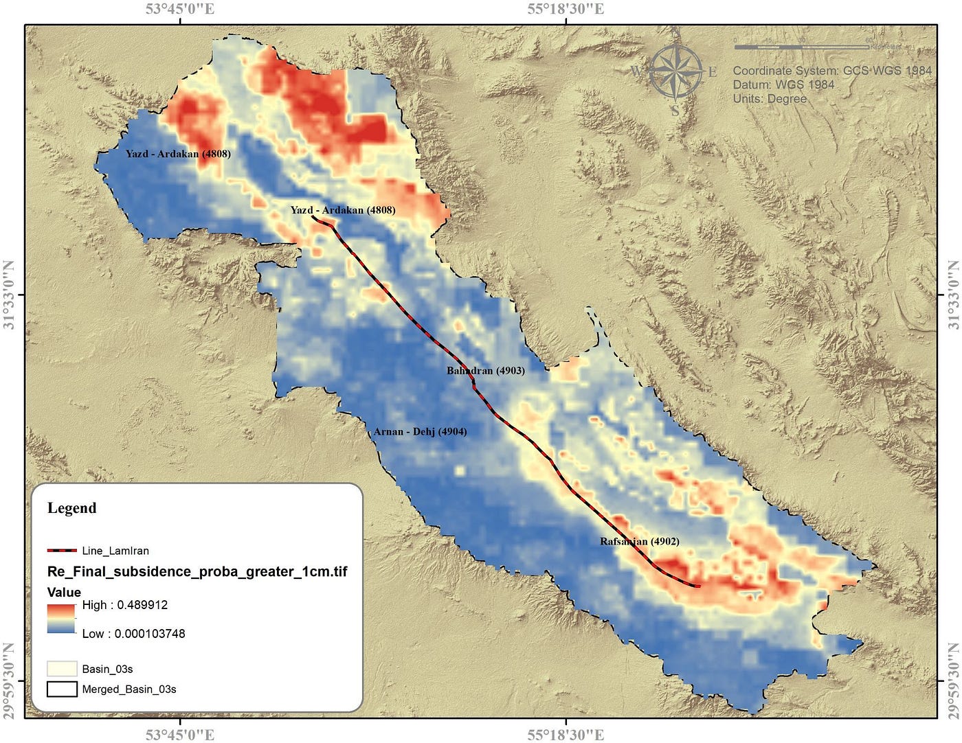 Ground Subsidence Analysis Project along the Pipeline Route