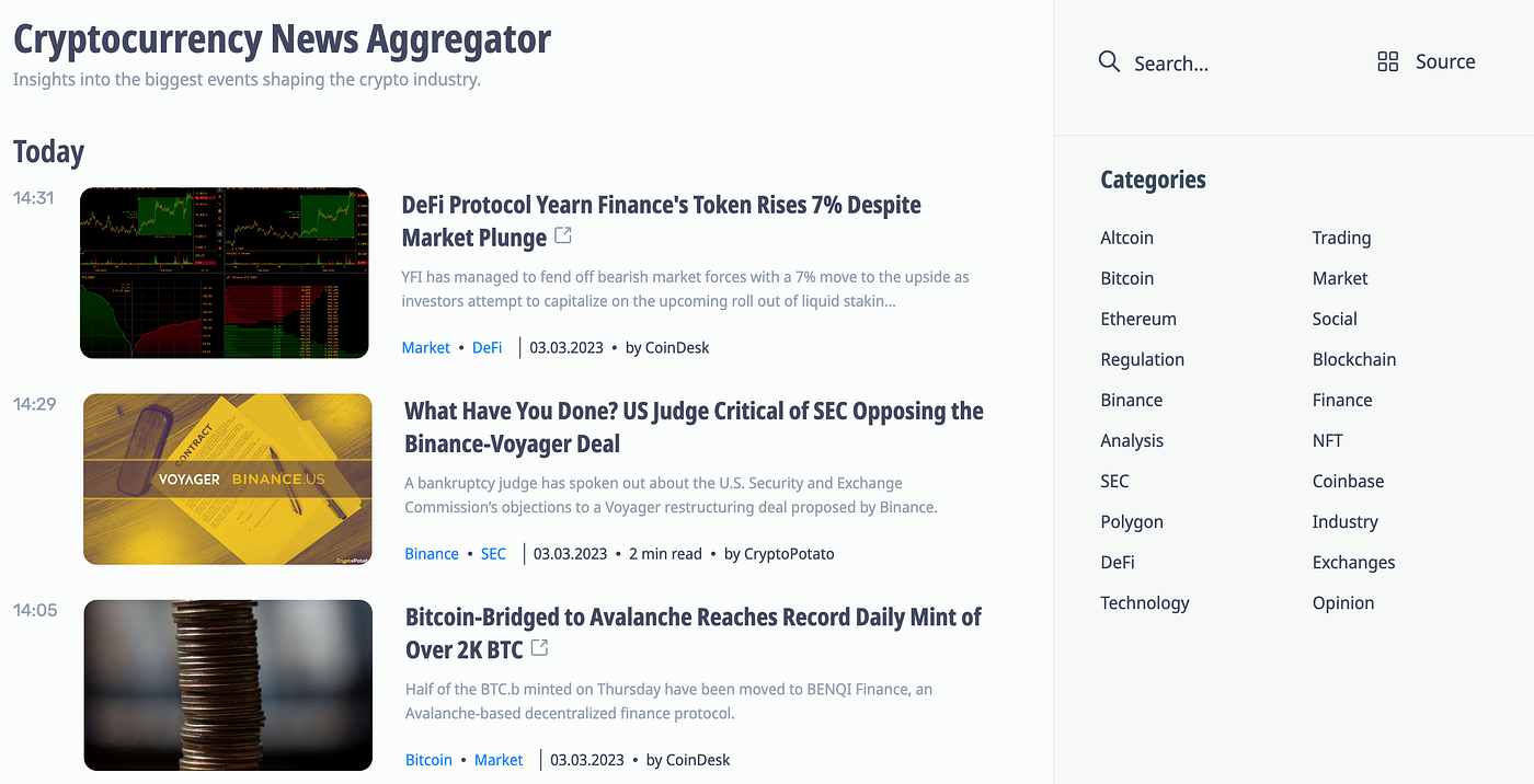 Feature Update — Cryptocurrency News Aggregator - CryptoRank - Medium