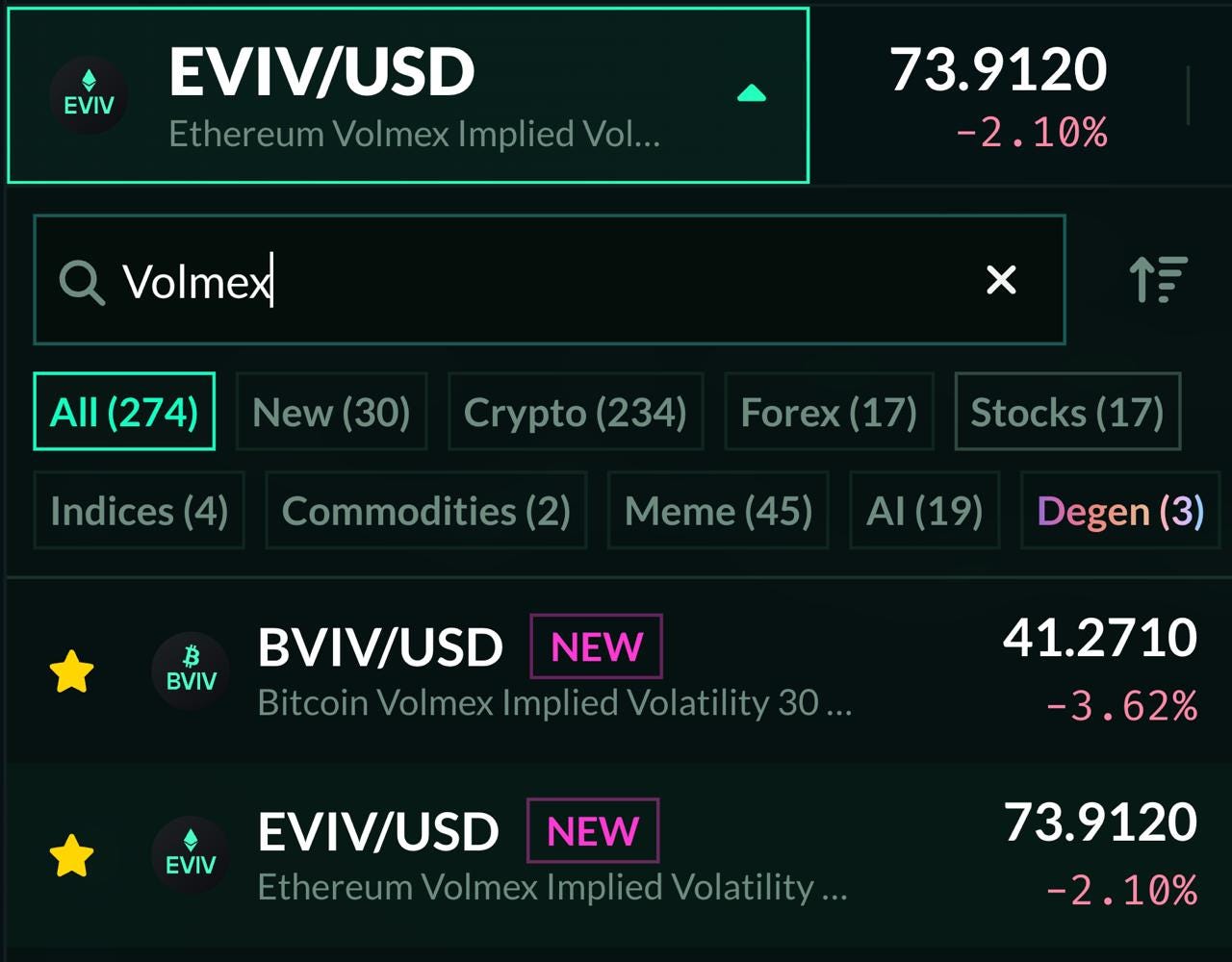 Volatility Goes Onchain: gTrade Integrates BVIV and EVIV Perps | by Gains  Network | Gains Network | Medium