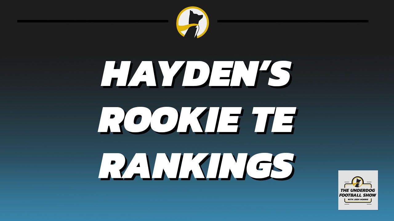 Hayden Winks' 2021 Rookie TE Rankings, by Hayden Winks