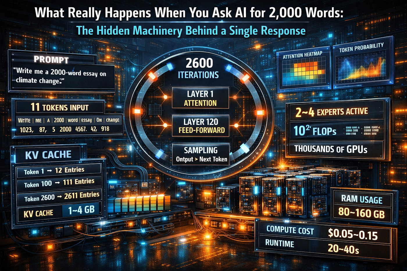 What Really Happens When You Ask AI for 2,000 Words: The Hidden Machinery Behind a Single Response