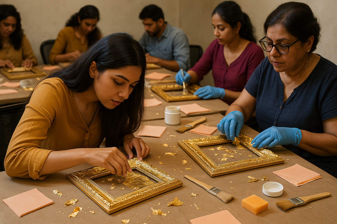 Learn Professional Gold Leafing Gilding Techniques in Mumbai | MIDAS TOUCH School of Goldleafing…