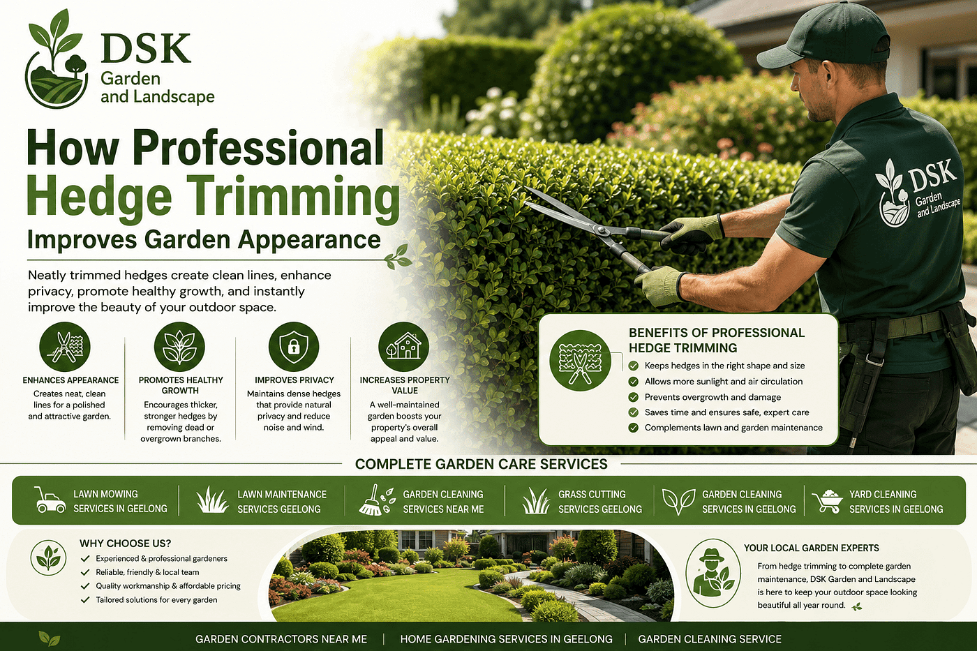 How Professional Hedge Trimming Improves Garden Appearance