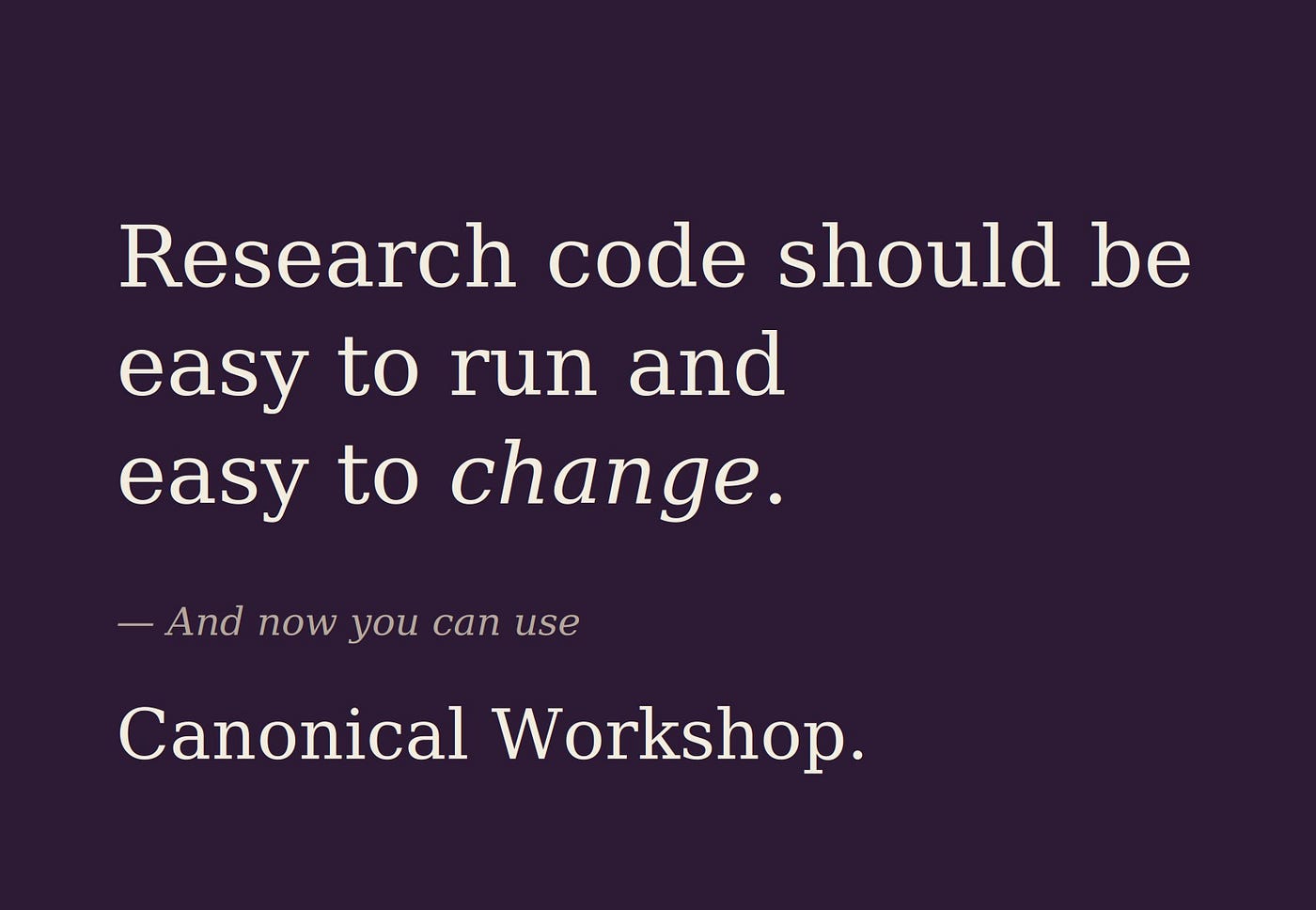 Research papers’ code should be easy to run and easy to build on
