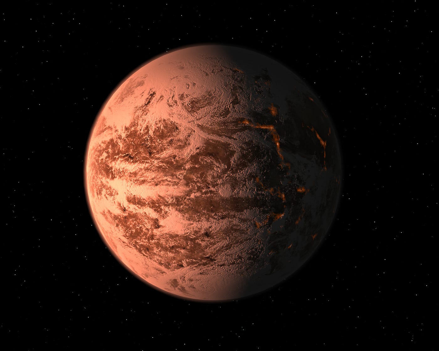 Rappresentazione artistica di Gliese 876d. Credit: Trent Schindler, National Science Foundation