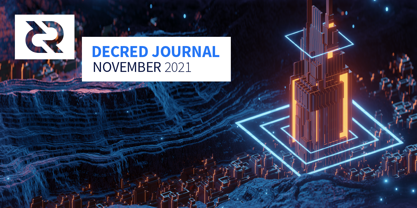 Decred Journal — November 2021. A summary of activity on the Decred… | by  Richard Red | Decred | Medium