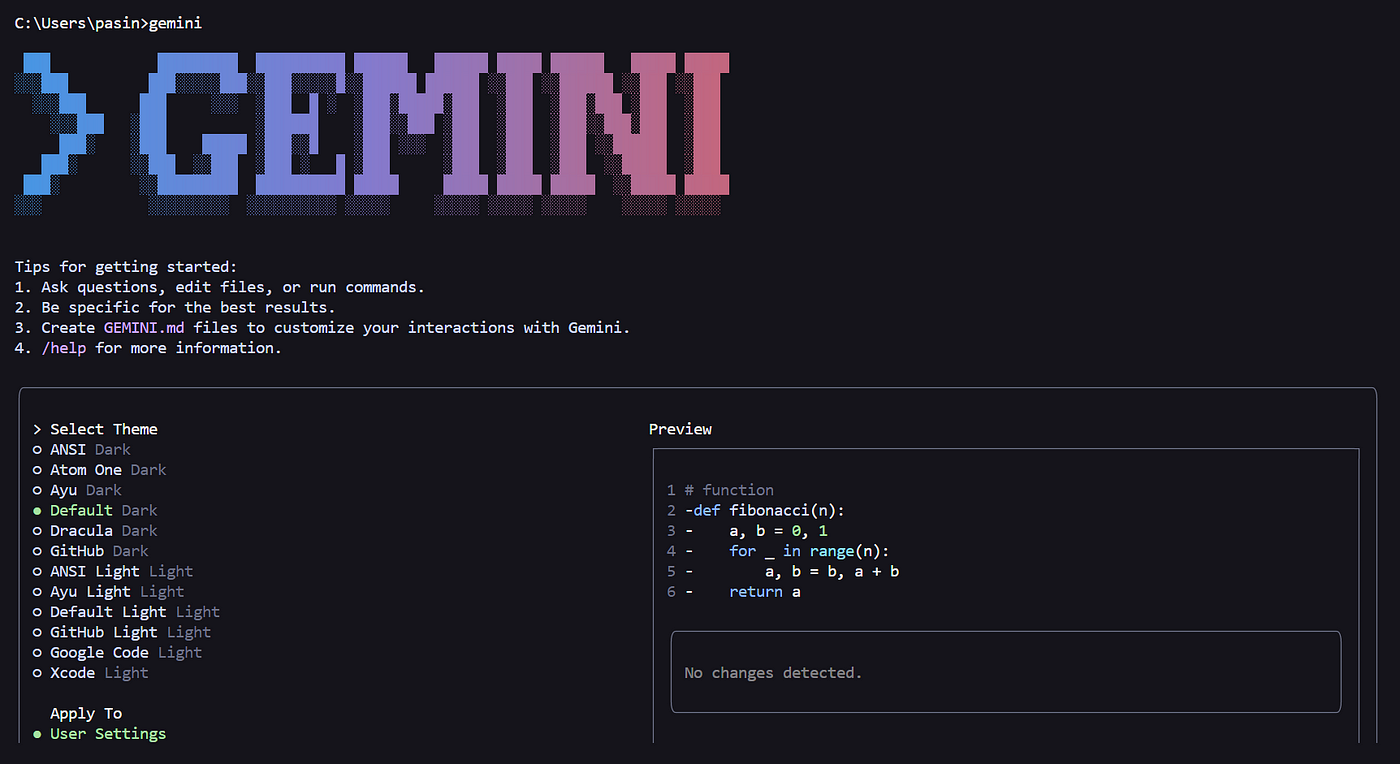 Gemini CLI Interface