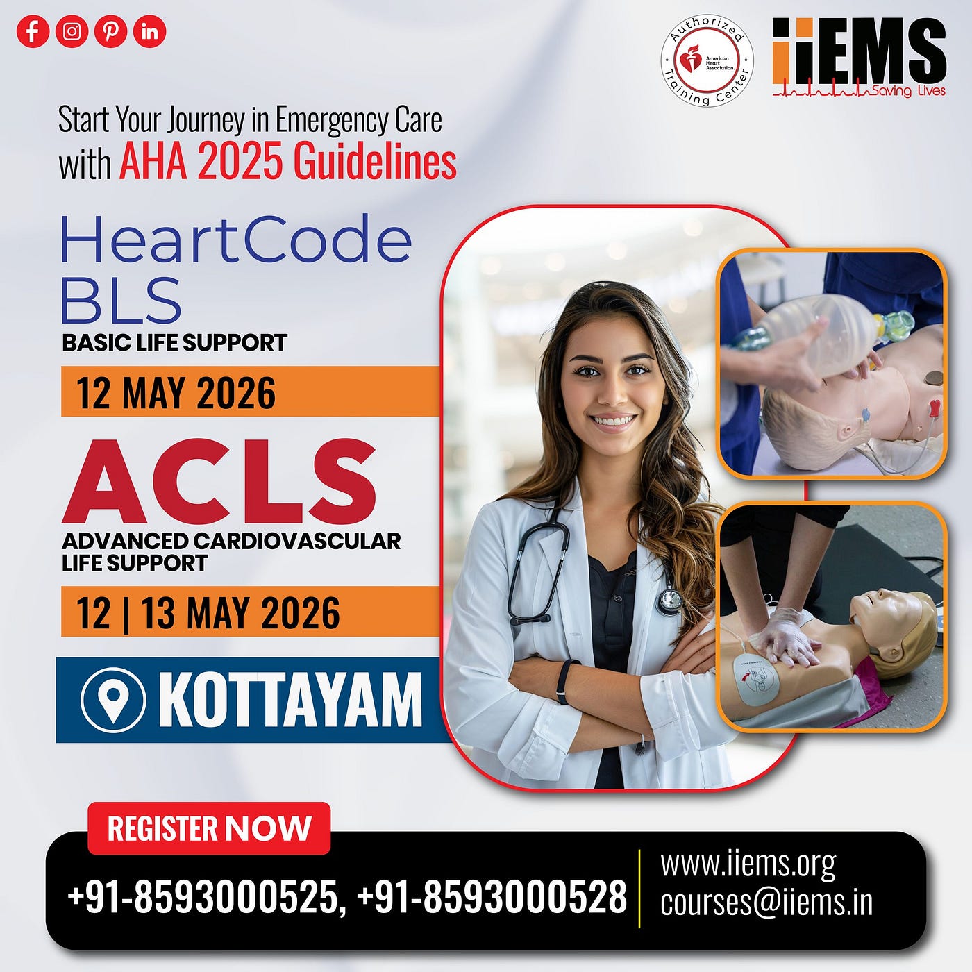 AHA Certified BLS & ACLS Training — Kottayam