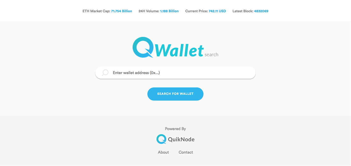 Introducing QWallet.io Search. An Ethereum Wallet Search Engine | by  Quicknode.com | Quicknode | Medium