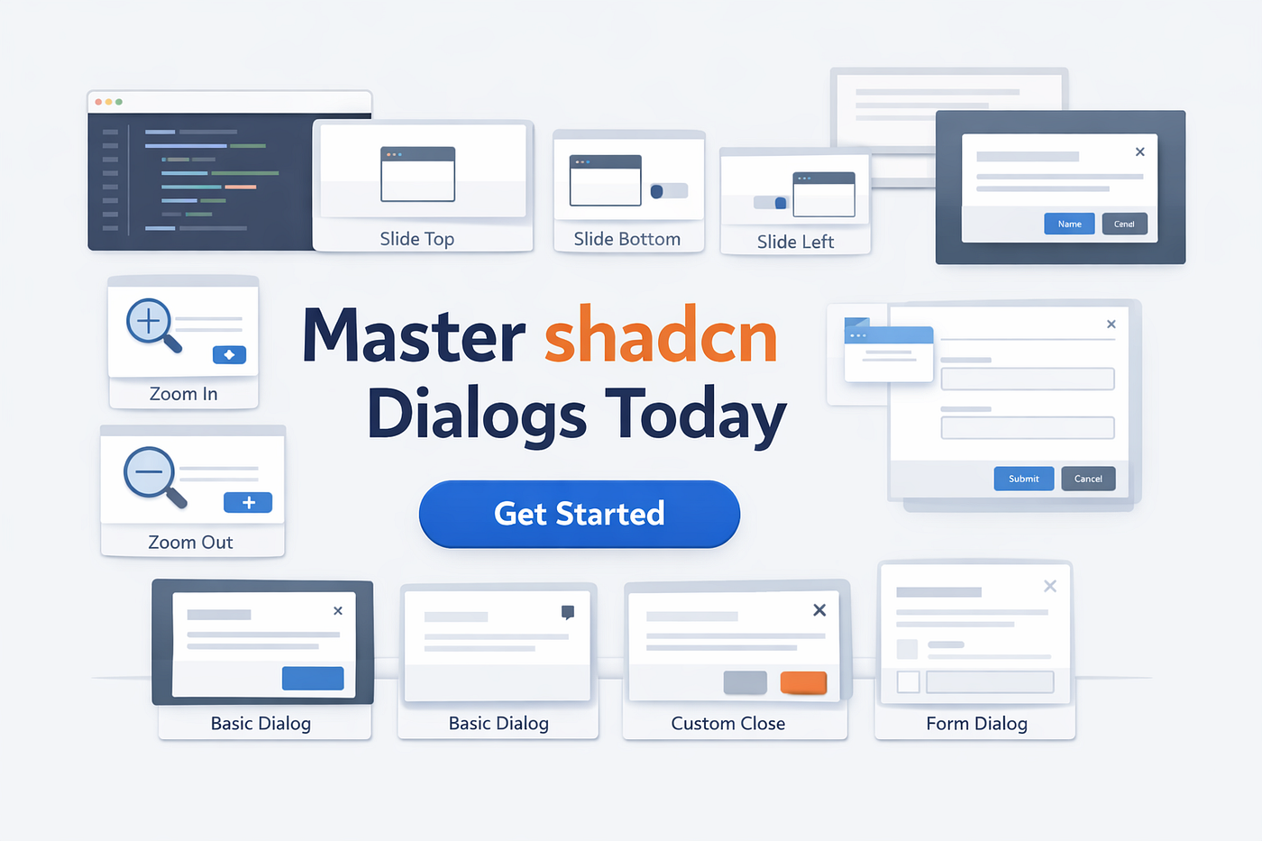 Best 10+ Shadcn Dialog Components and Blocks (Radix + Base UI)