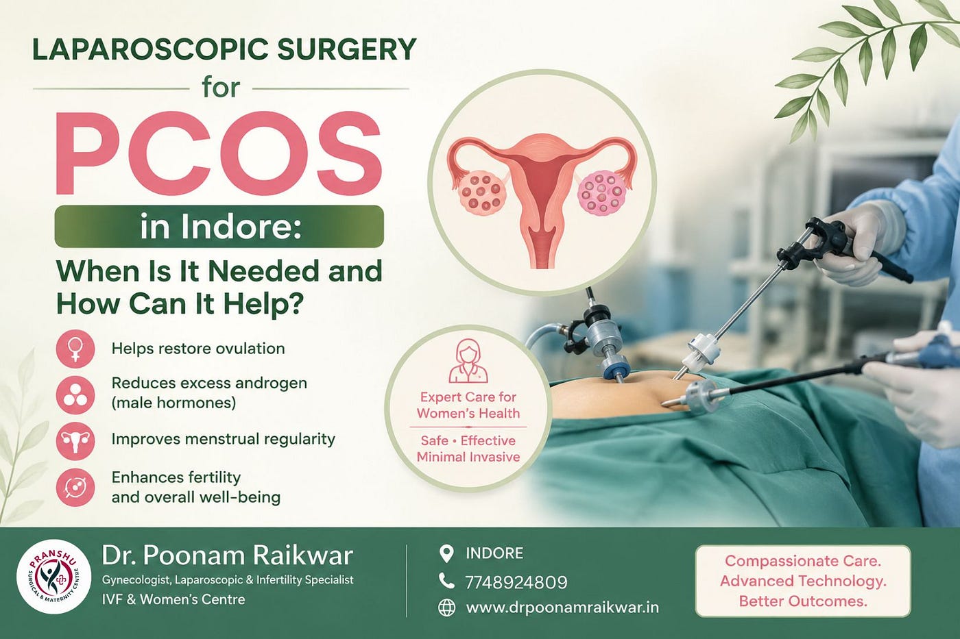 Laparoscopic Surgery for PCOS in Indore: When Is It Needed and How Can It Help?