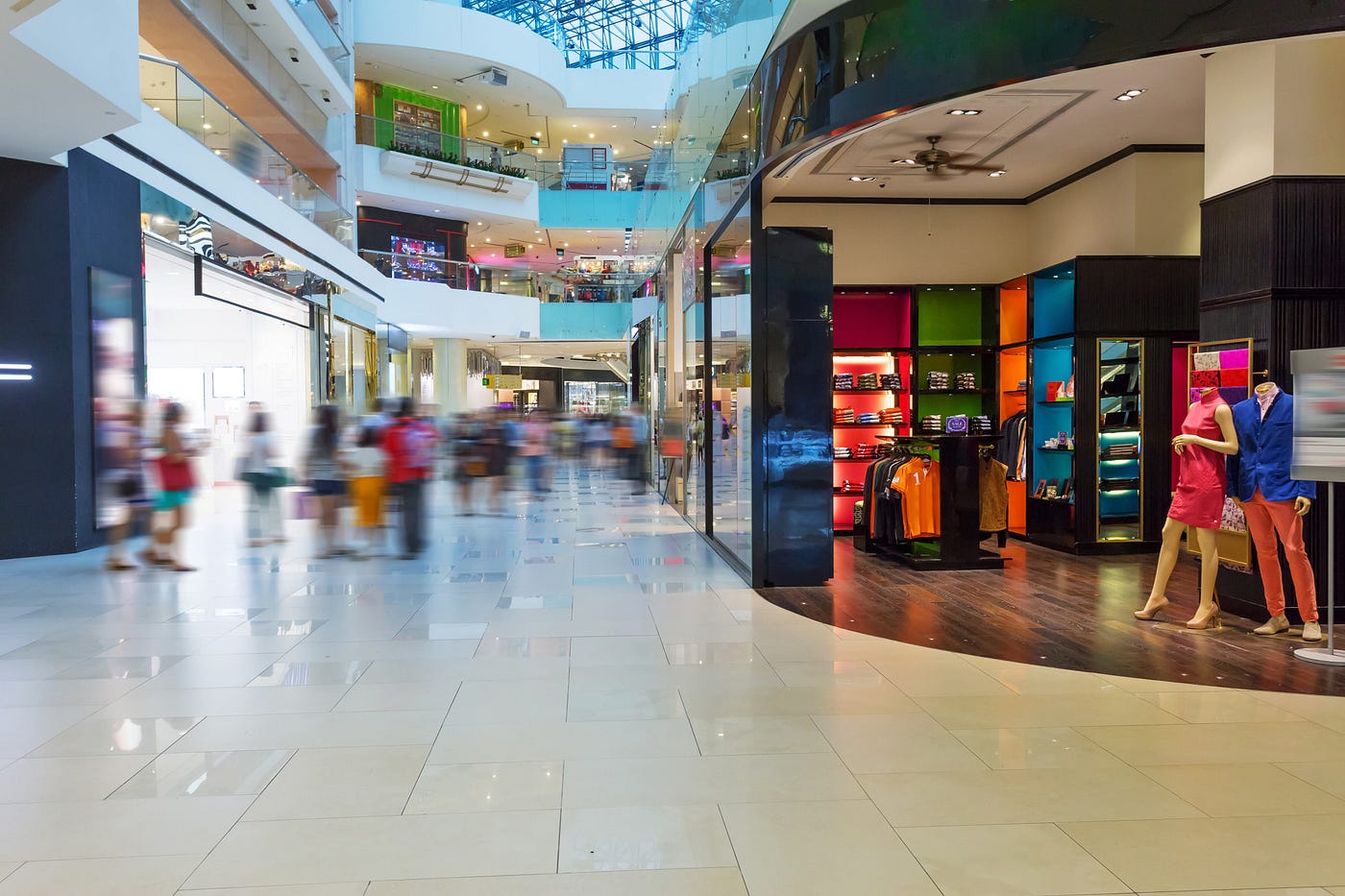 People Going To The Mall