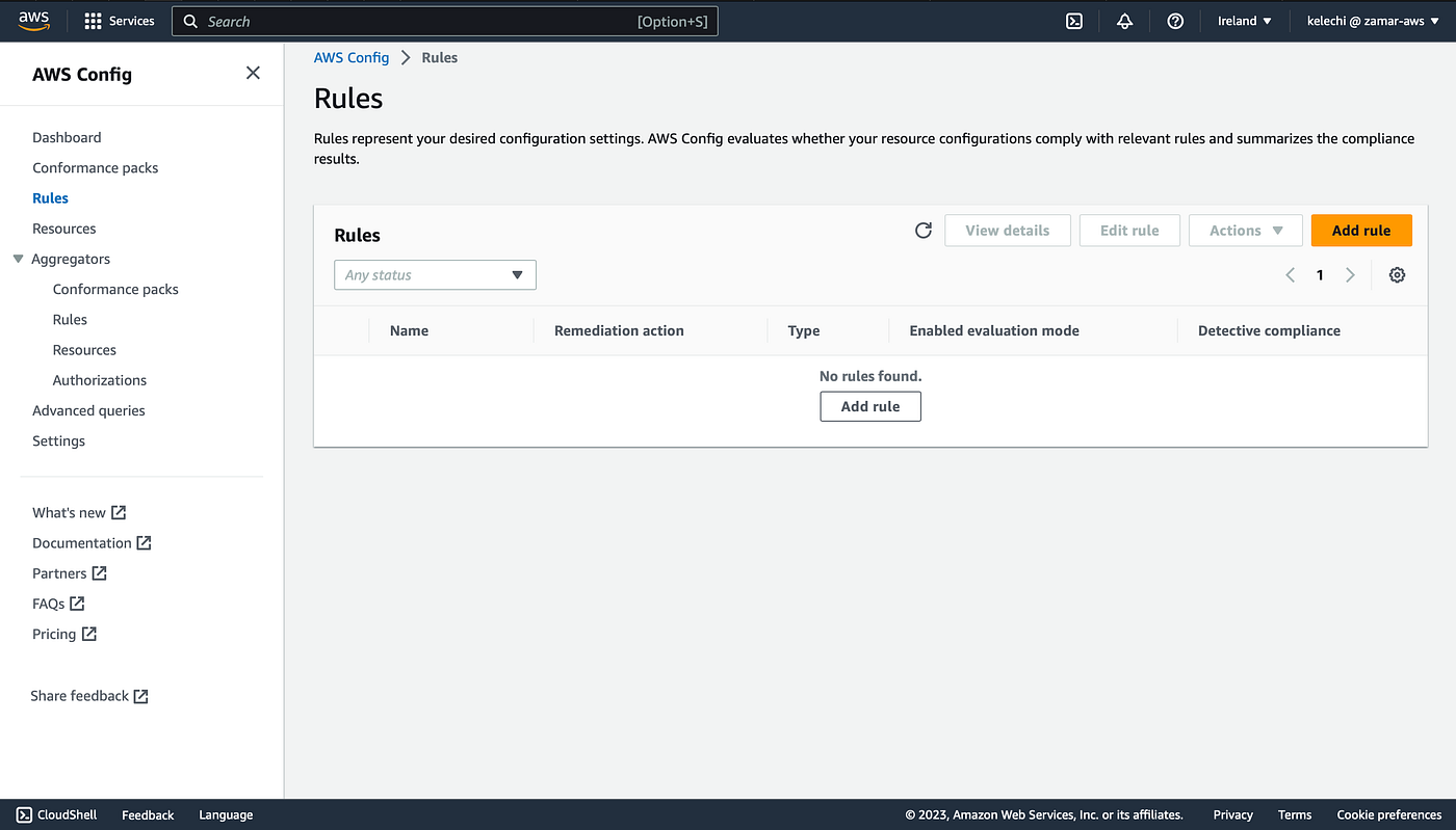 Using AWS Config for Compliance Check — use cases EC2 and S3 bucket.