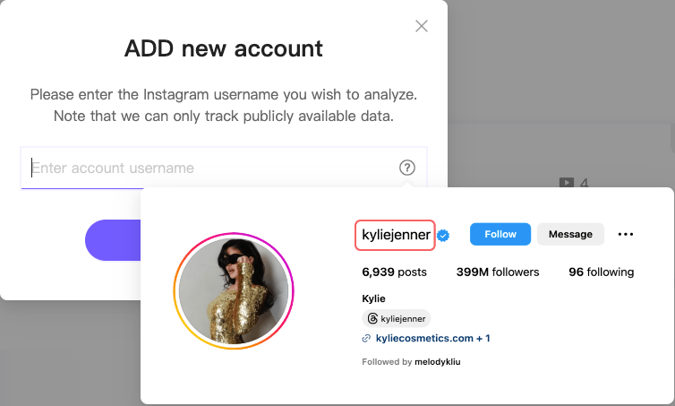 How to add your boyfriend’s Instagram account to your dolphinradar’s tracking list