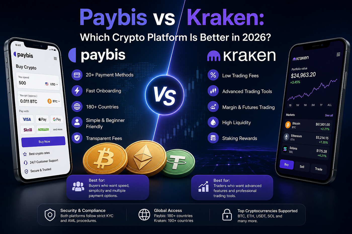 Paybis vs Kraken: Which Crypto Platform Is Better in 2026?