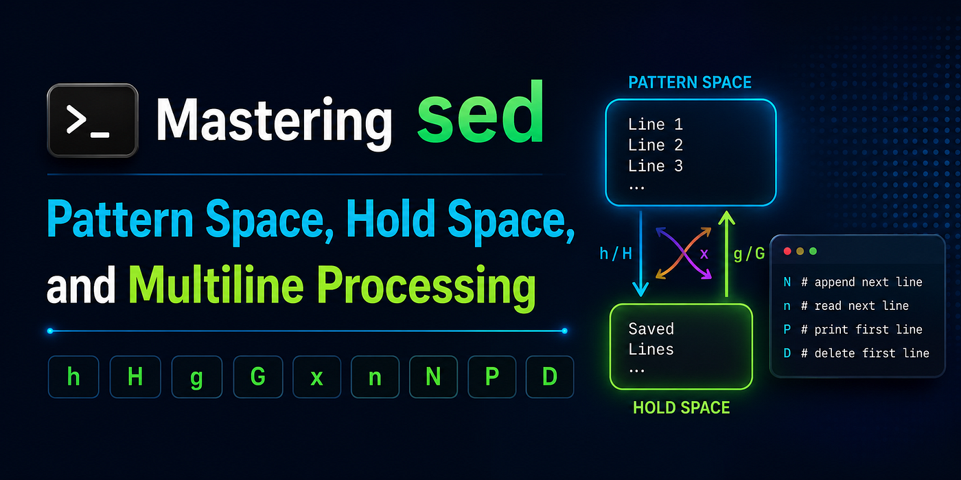 [sed Part-2]Mastering sed Pattern Space, Hold Space, and Multiline Processing