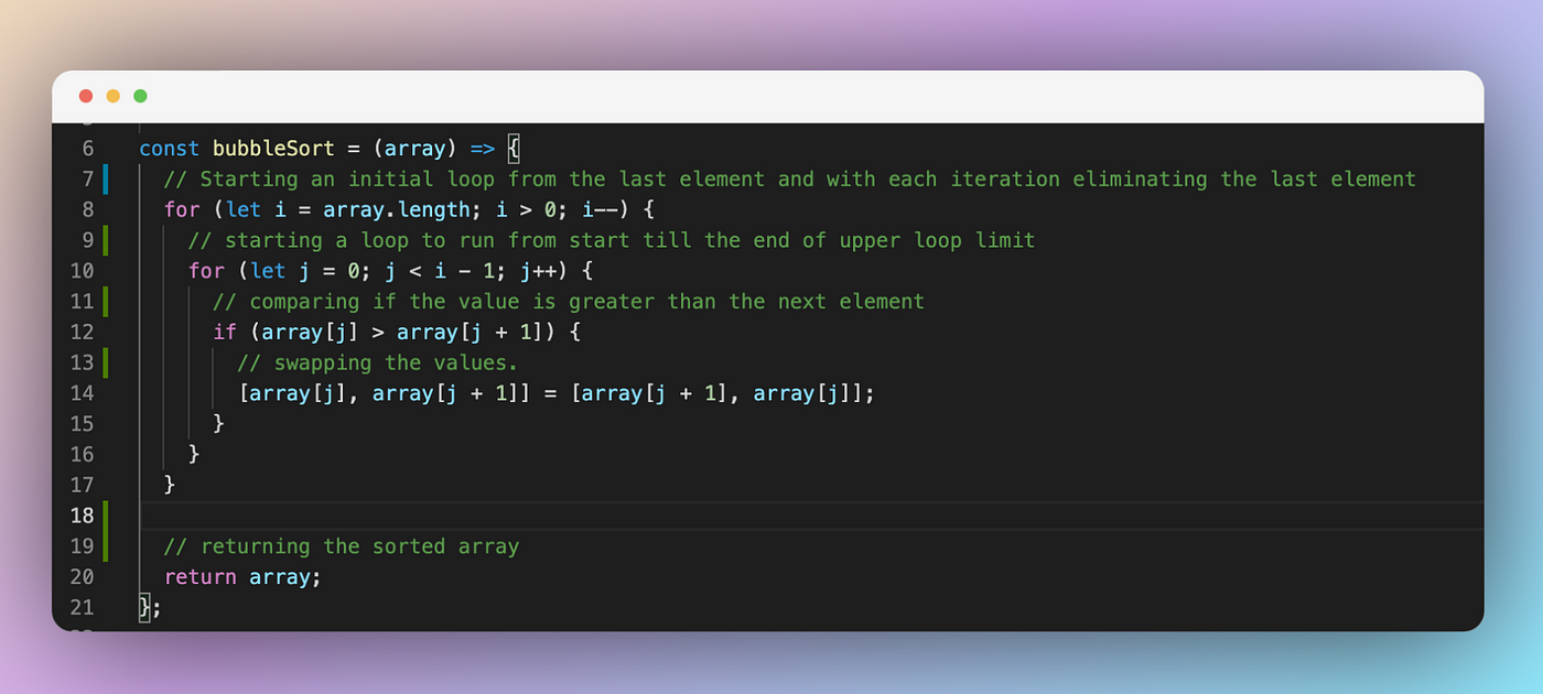 Bubble Sort in JavaScript- Scaler Topics