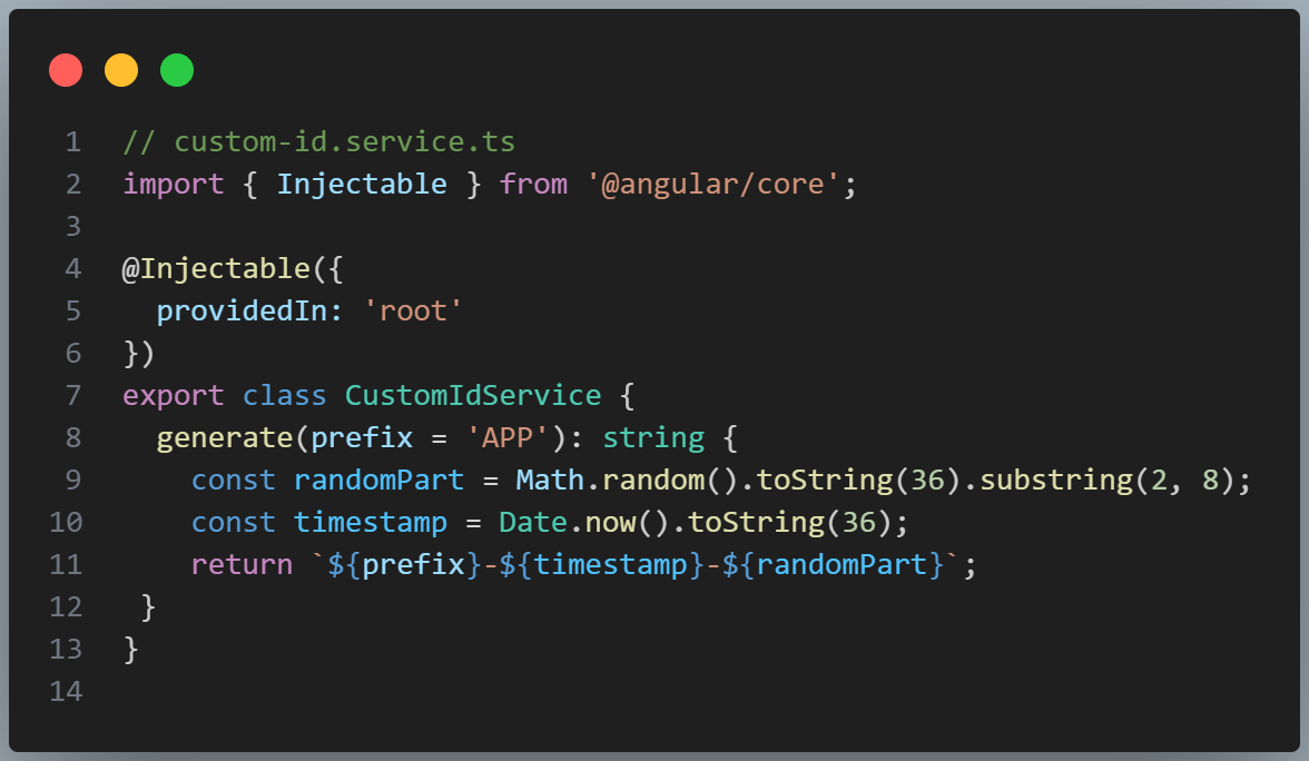Generate Unique IDs the Smart Way in Angular — No More Randomness | by  Nagaraj | CodeElevation | Medium